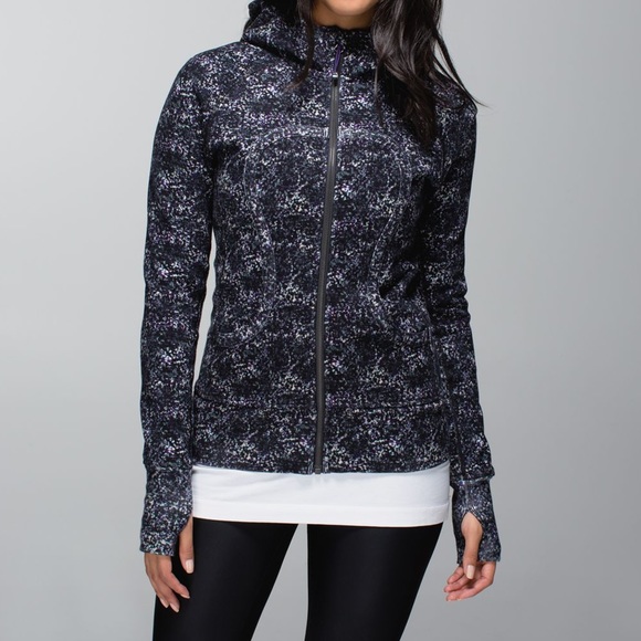 lululemon athletica Jackets & Blazers - Lululemon Scuba Hoodie II Purple, Gray & Black 6